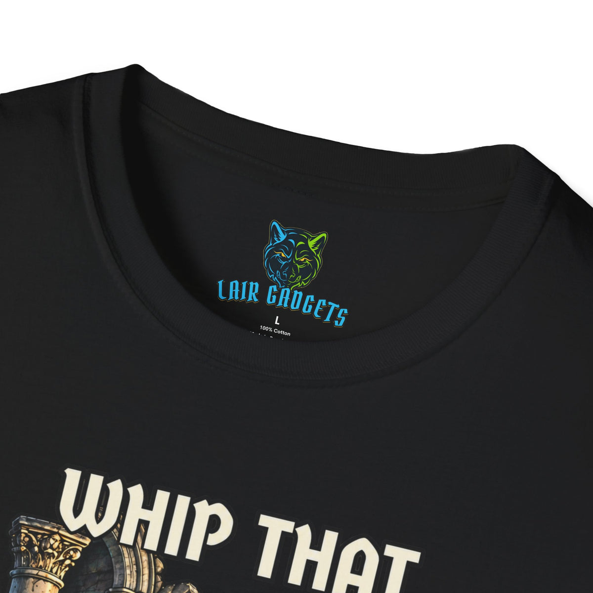 Whip That Wall Meat Funny Retro Gaming T-Shirt – Black Unisex Tee