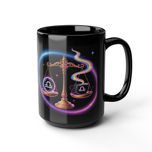 Astrological Libra Scale Mug - Cosmic Coffee Cup for Astrology Lovers, Zodiac Gift, Horoscope Mug, Balance Theme, Star Sign Decor