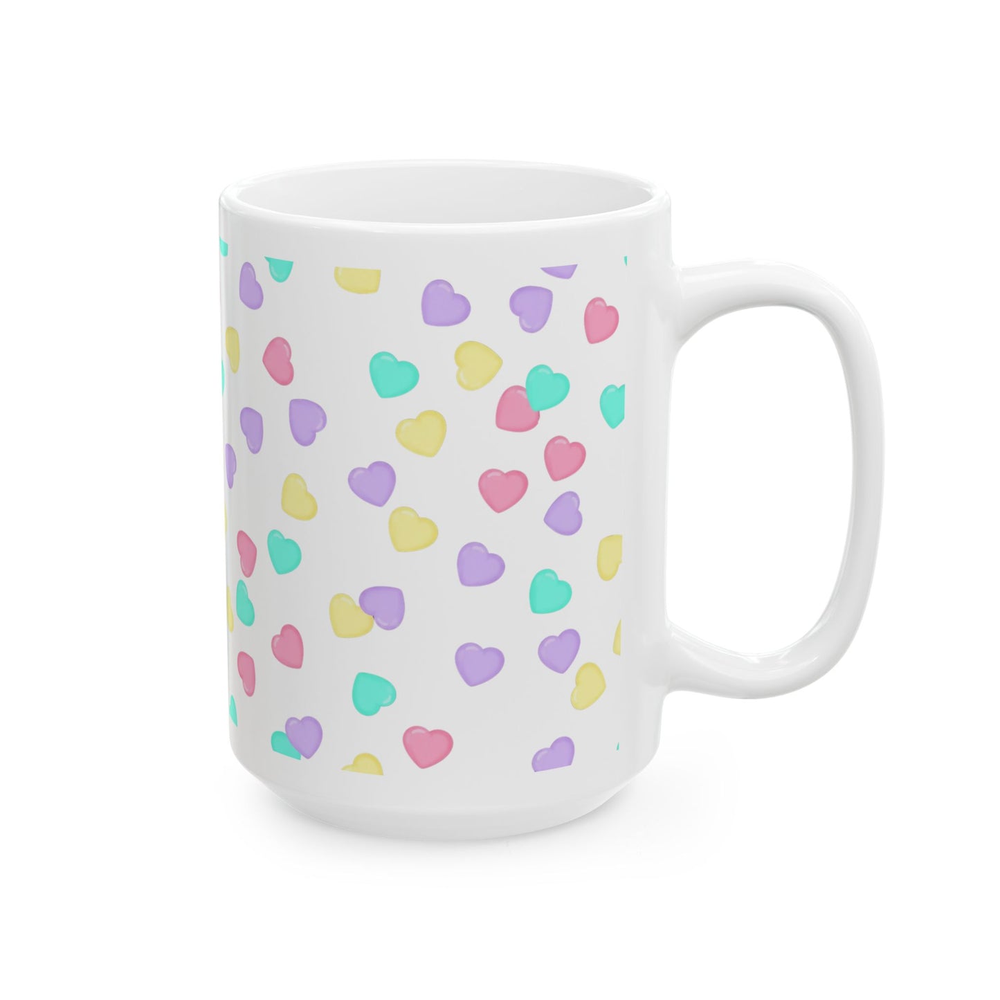 Pastel Heart Pattern Mug — Score 84
