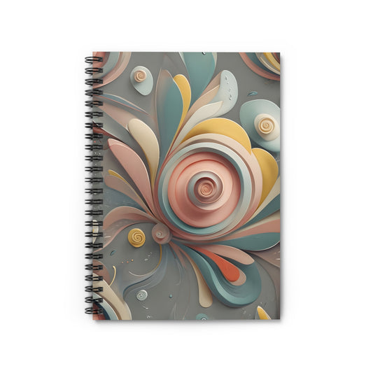 Colorful Floral Spiral Notebook - Ruled Lines for Creative Minds