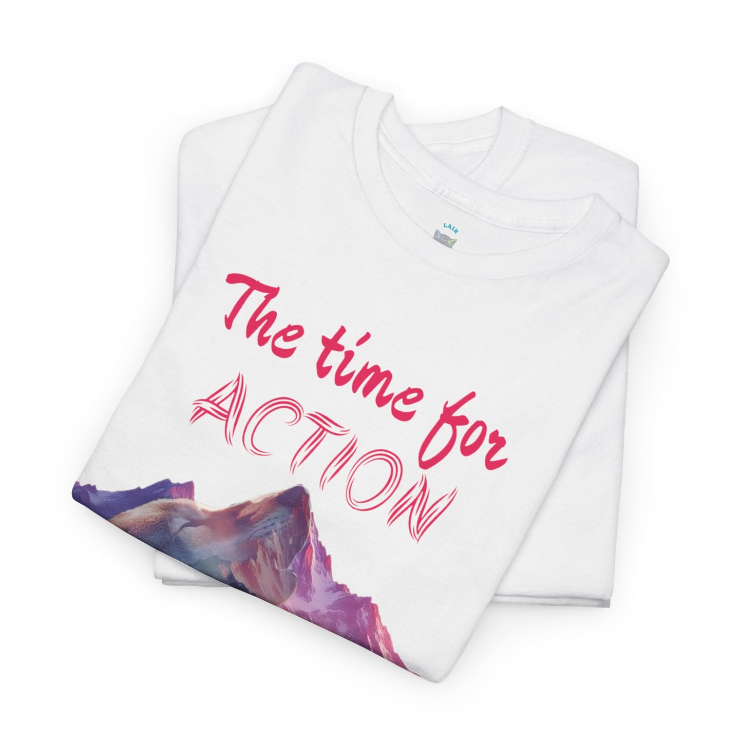 Motivational Unisex Heavy Cotton Tee - 'The Time for ACTION is NOW'