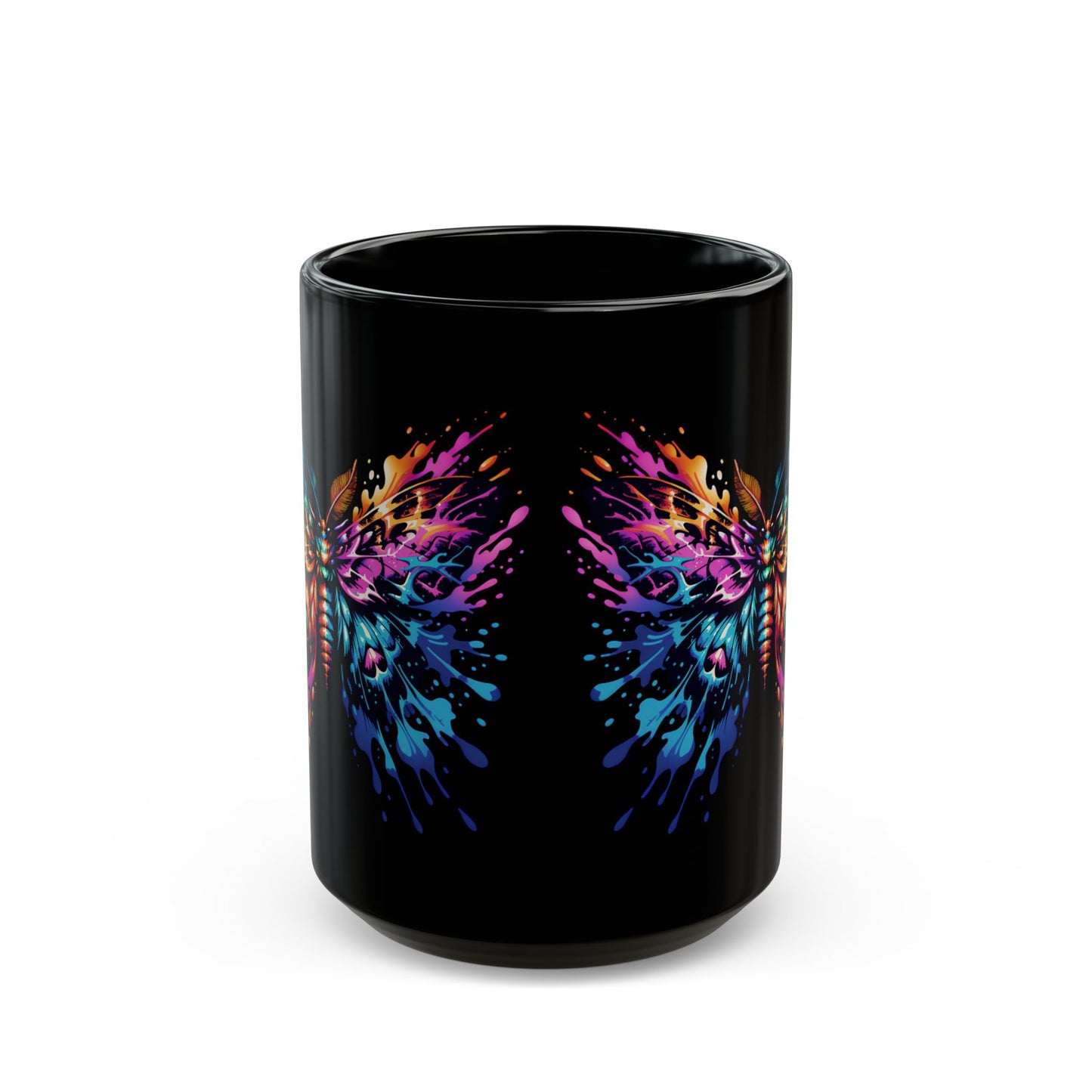 Moth Black Mug (15oz)