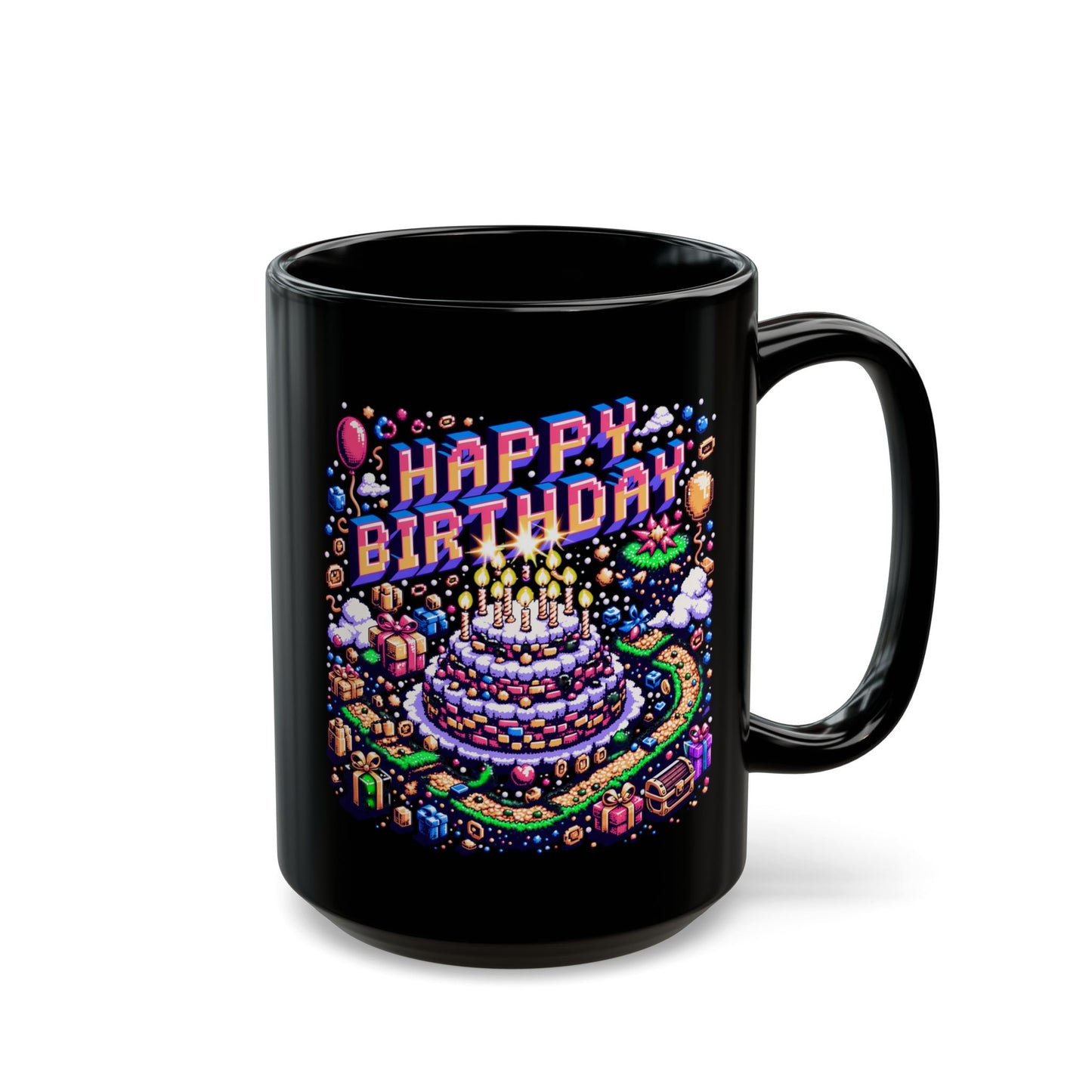 Gamer Style Birthday Black Mug (11oz, 15oz)