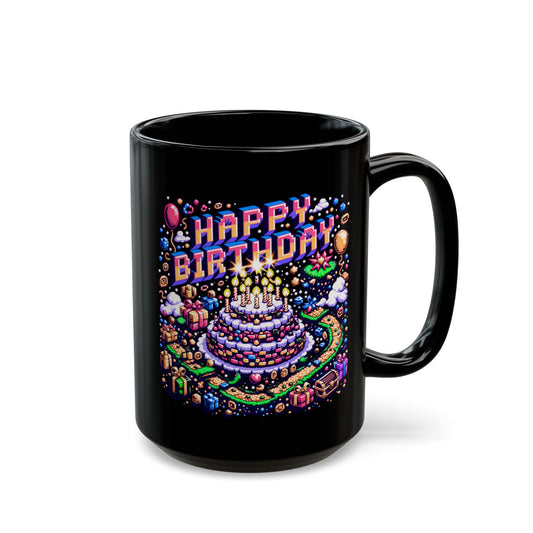 Gamer Style Birthday Black Mug (11oz, 15oz)