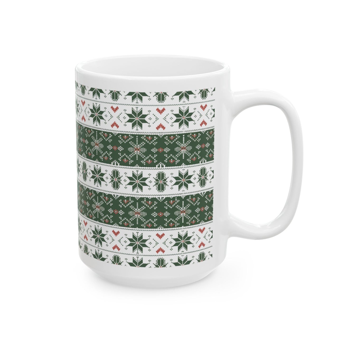 Festive Holiday Ceramic Mug | Christmas Coffee Cup, Holiday Gift, Cozy Winter Decor, Hot Beverage Mug, Elegant Drinkware