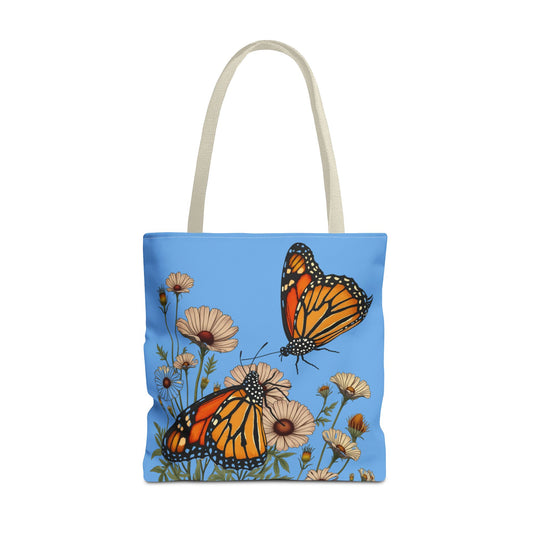Butterfly Floral Tote Bag, Eco-Friendly Shopping Bag, Gift for Nature Lovers, Spring/Summer Fashion, Beach Bag, Reusable Grocery Bag
