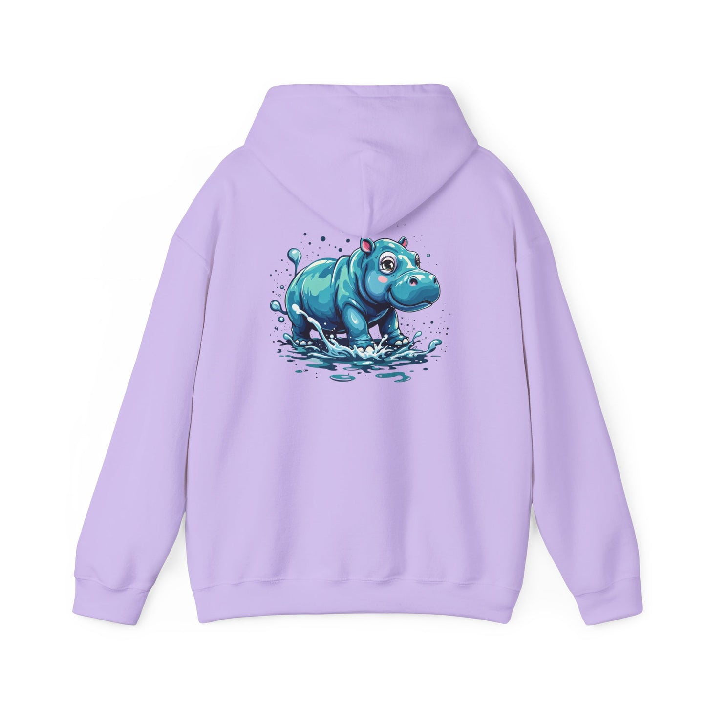 Cute Hippo Graphic Unisex Hooded Sweatshirt, Cozy & Playful Apparel for Casual Wear