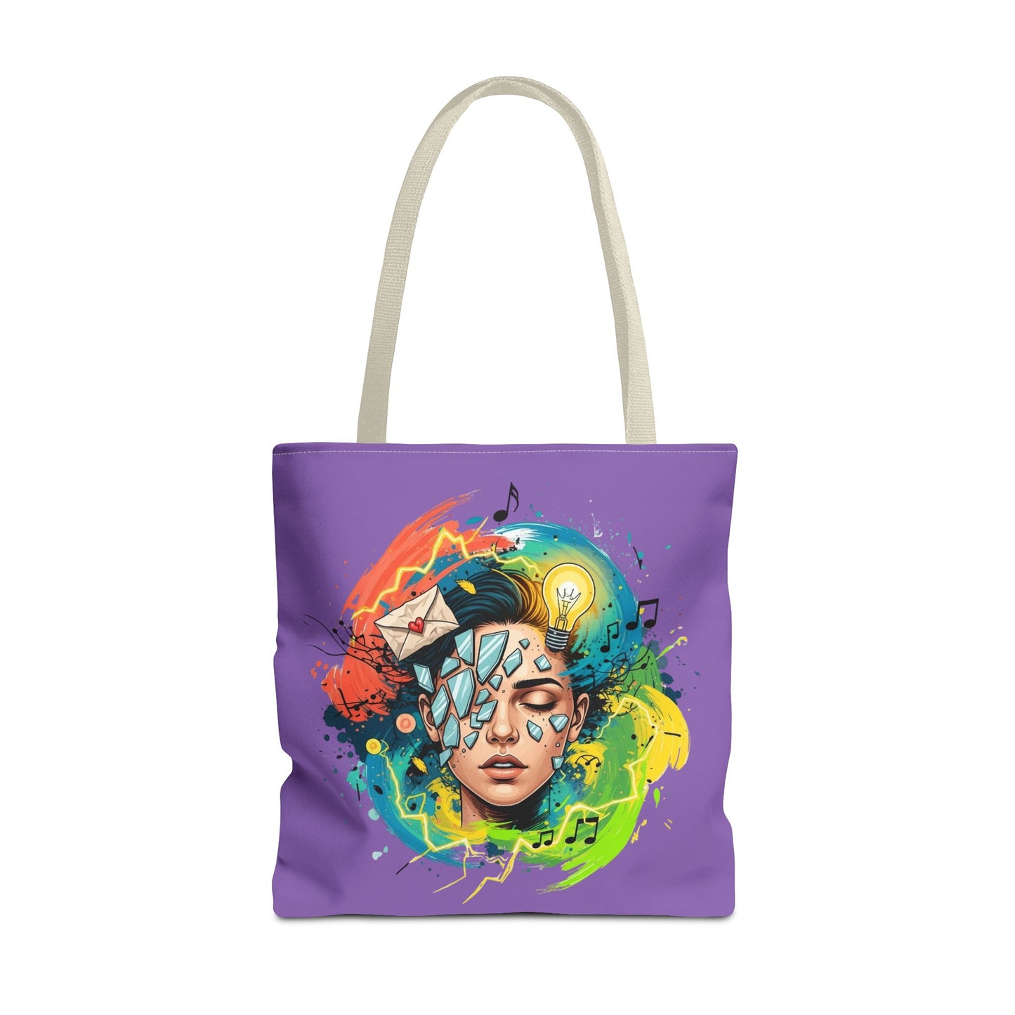 Vibrant Art Tote Bag, Colorful Canvas Bag, Artistic Shopping Tote, Eco-Friendly Gift, Festival Accessory, Unique Reusable Bag