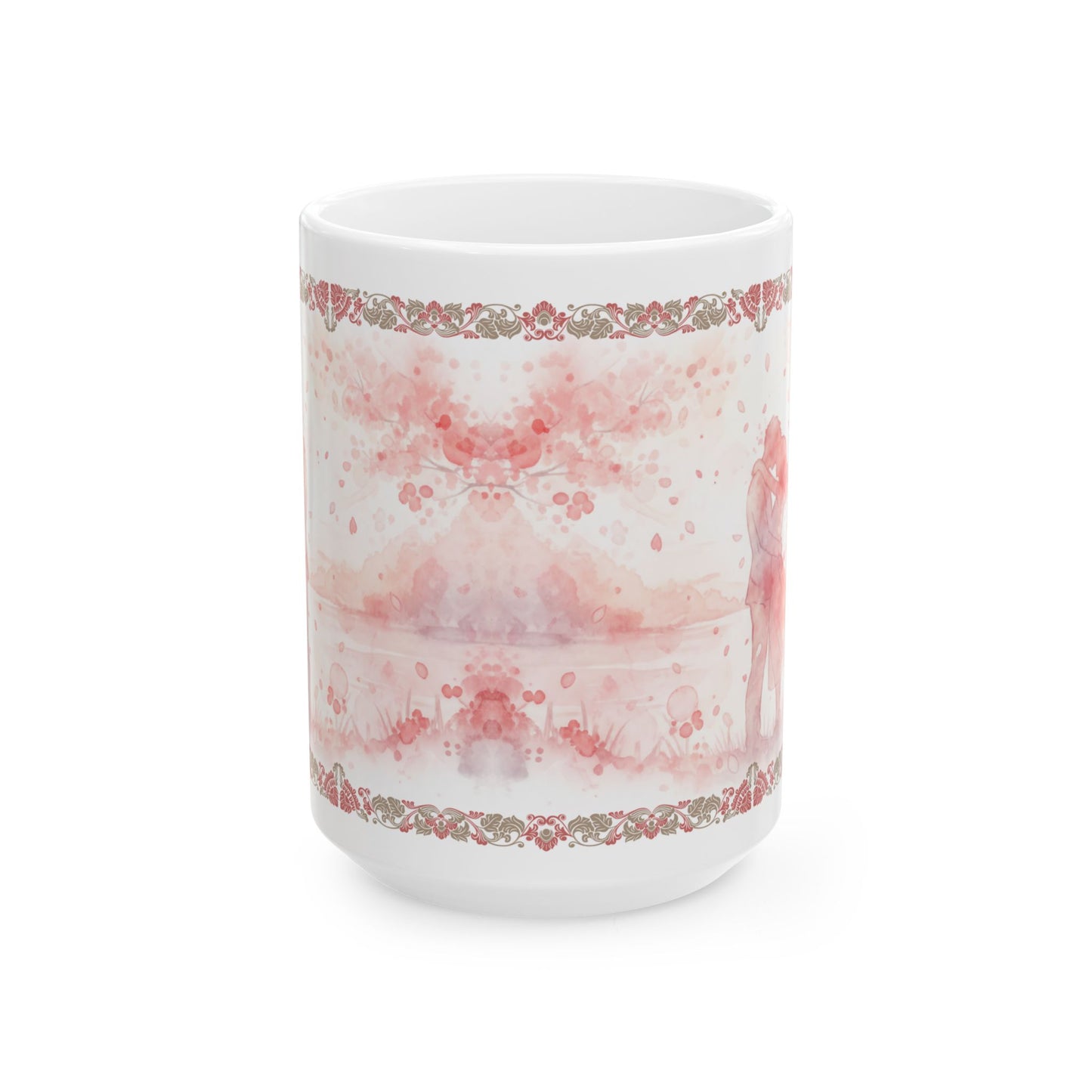 Floral Pink Watercolor Ceramic Mug 15oz - Score 91
