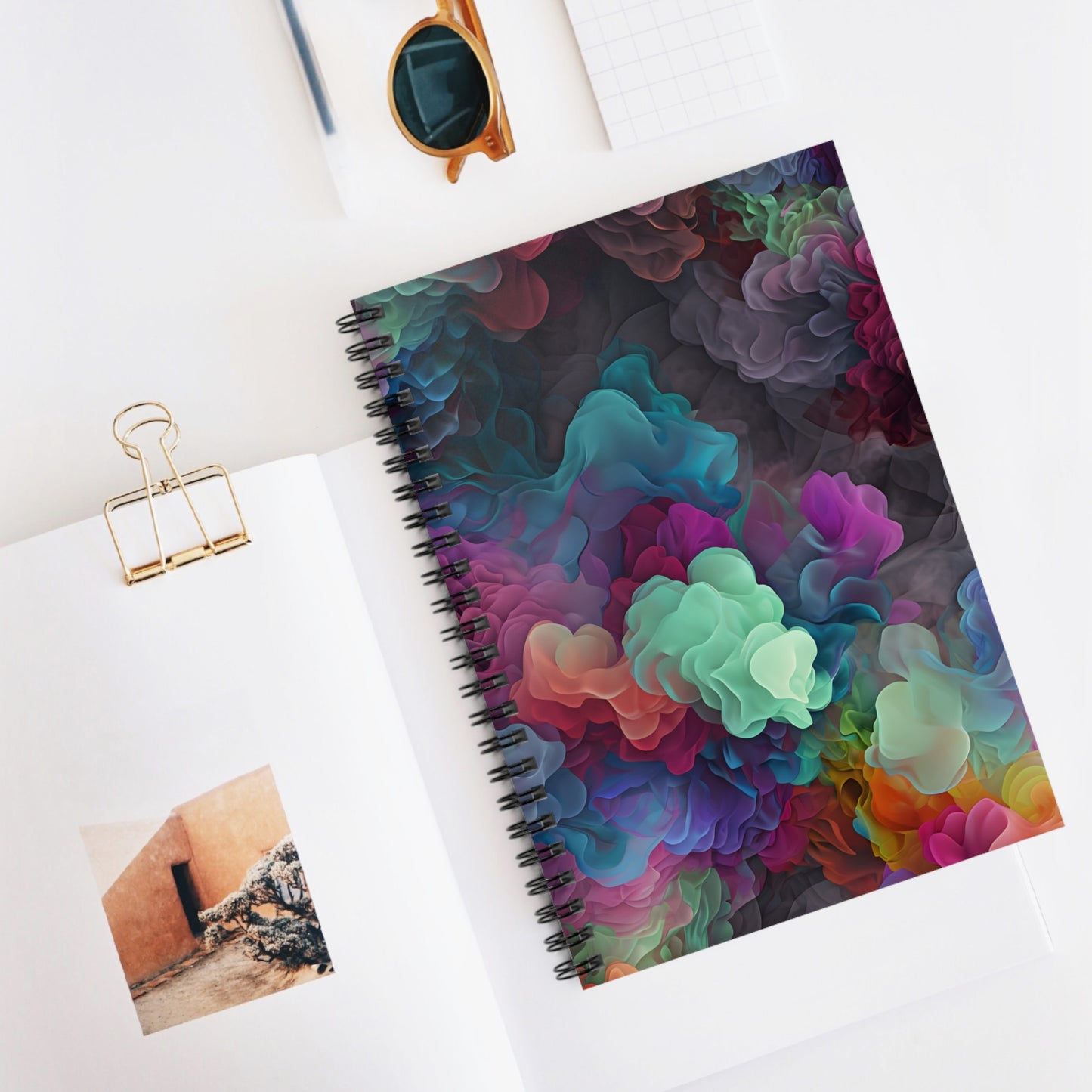 Vibrant Floral Spiral Notebook - Ruled Line for Creative Minds