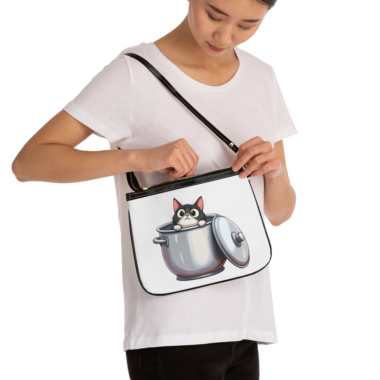 Playful Cat Tote Bag, Fun Statement Purse Features 'I Have No Special Talents', Perfect for Cat Lovers and Gift Giving