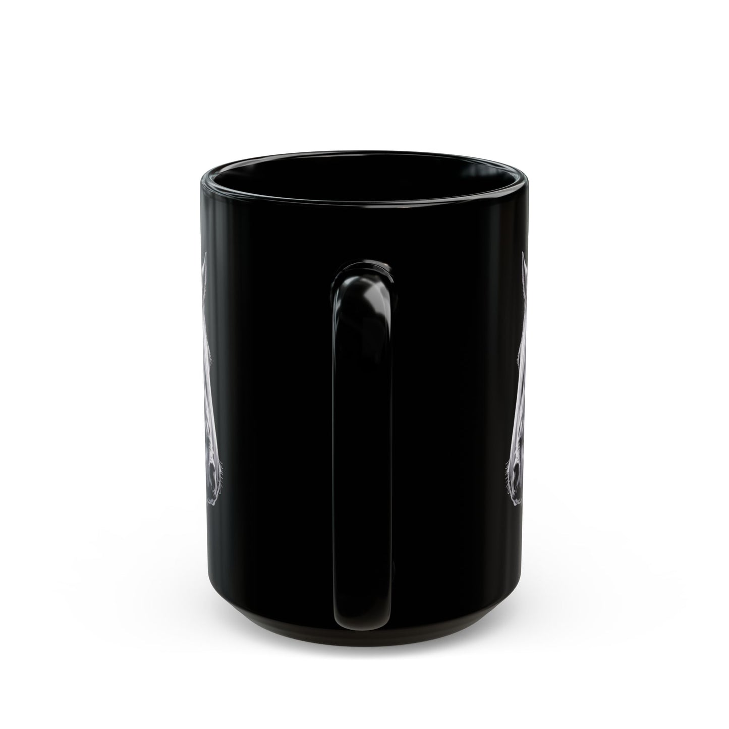 Horse Portrait Black Mug (15oz)