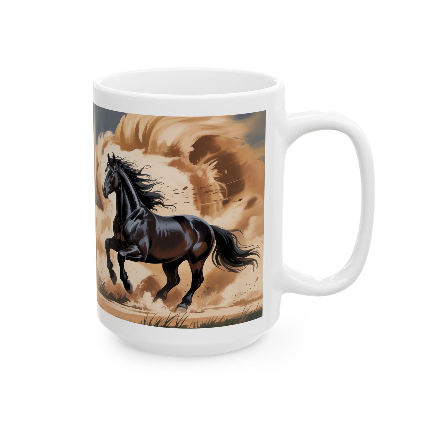 Dust Storm Stallion Elemental Series Ceramic Mug, (11oz, 15oz)