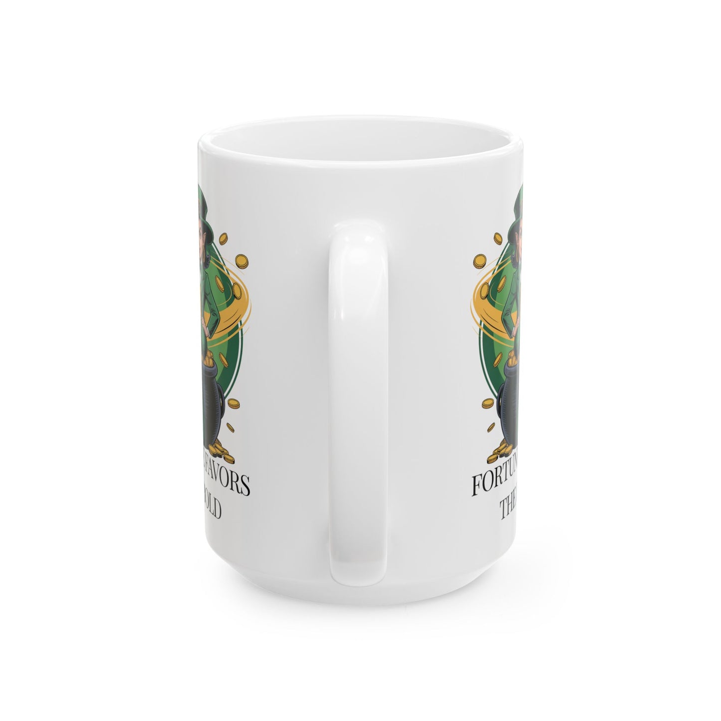 Fortune Favors the Bold Ceramic Mug, (15oz)