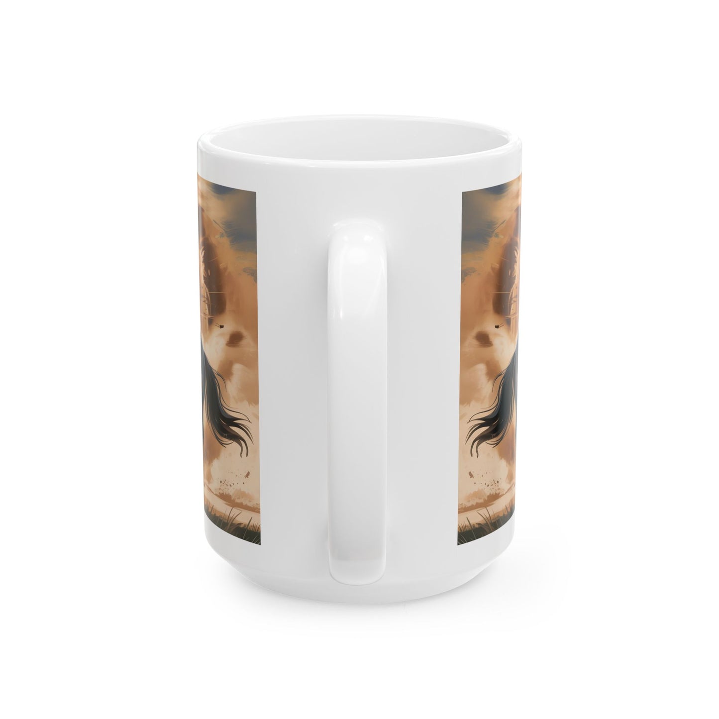 Dust Storm Stallion Elemental Series Ceramic Mug, (11oz, 15oz)