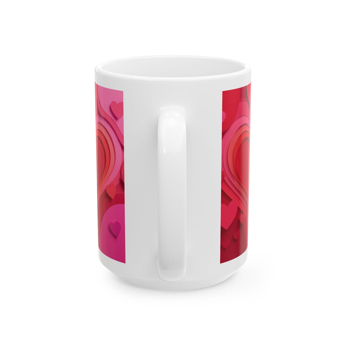Valentine Heart Layers 15oz Ceramic Mug — Score 78