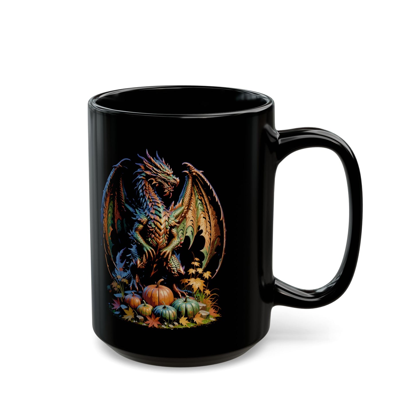 October Dragon II Black Mug (11oz, 15oz)