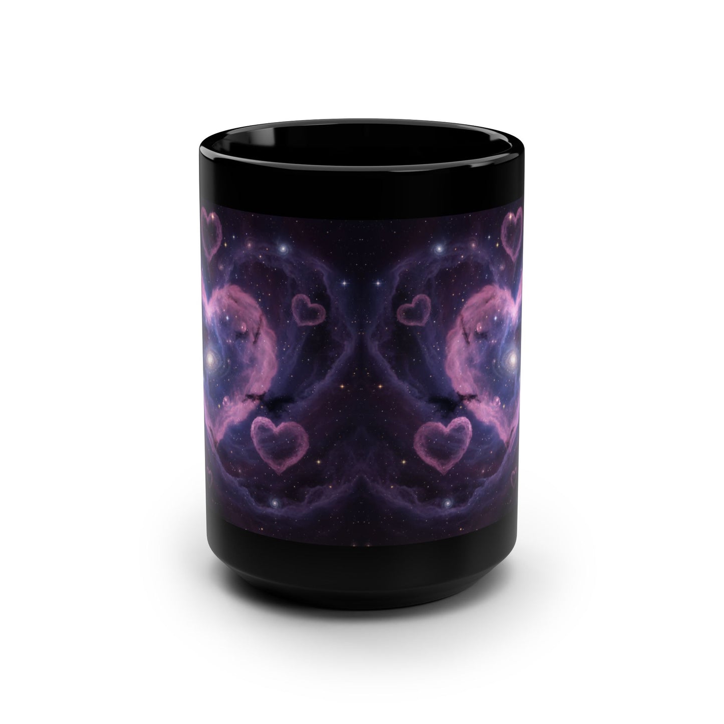 Galaxy Heart Black Mug — 15oz Score 89