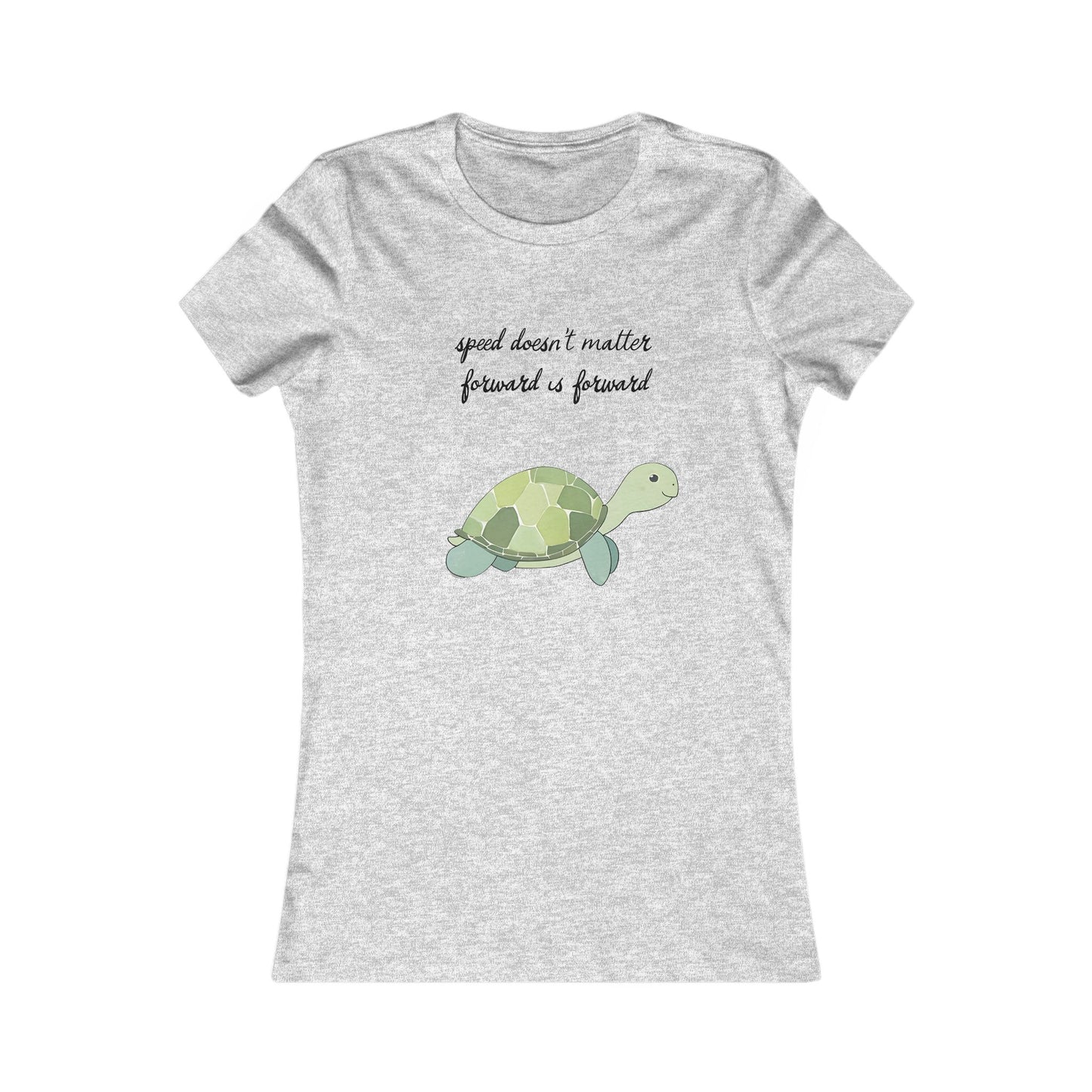 Casual Turtle Graphic Tee - "Speed Doesn’t Matter, Forward Is Forward"