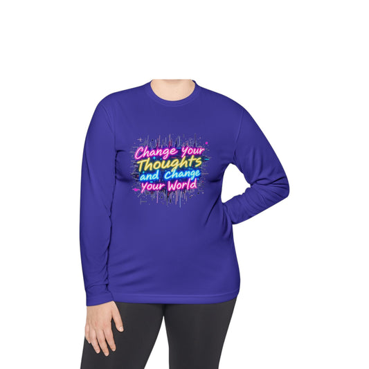 Change Your Thoughts Long Sleeve Tee - Unisex Motivational Shirt for Positive Vibes