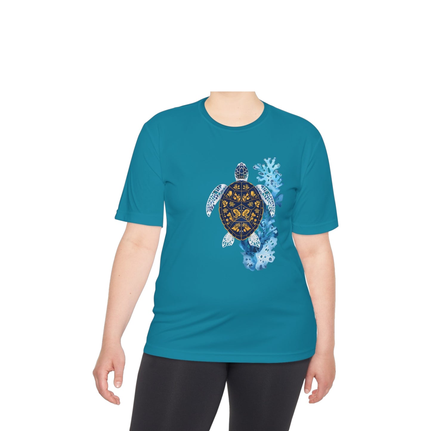 Ocean Turtle Unisex Moisture Wicking Tee - Perfect for Beach Lovers