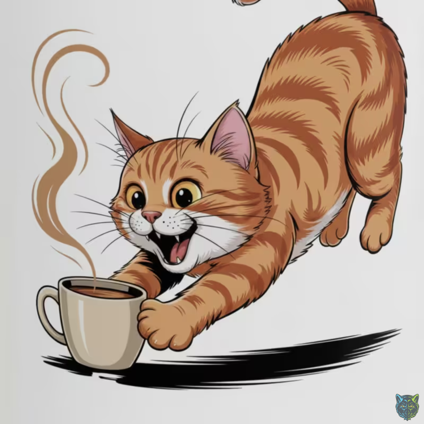 Funny Cat Coffee Mug Cute Orange Tabby Cat White Ceramic 15oz Coffee Lover Gift by Lair Gadgets