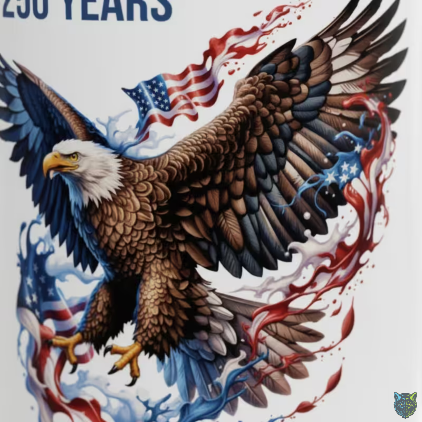 Patriotic Coffee Mug 250 Years American Eagle Design White Ceramic 15oz USA Independence 1776 2026 Gift by Lair Gadgets