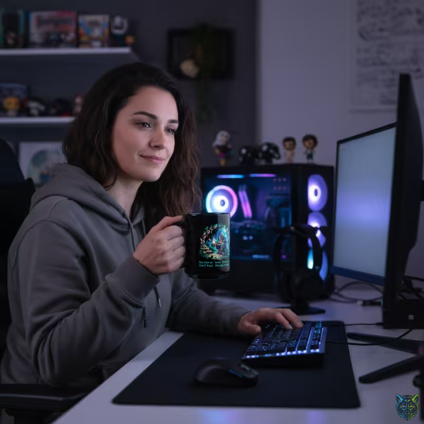 Gamer Coffee Mug Before You Begin Coffee Required Hooded Rogue Design Black Ceramic 15oz Gaming Gift by Lair Gadgets