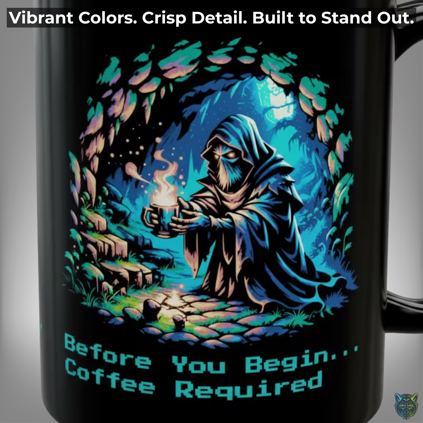 Gamer Coffee Mug Before You Begin Coffee Required Hooded Rogue Design Black Ceramic 15oz Gaming Gift by Lair Gadgets