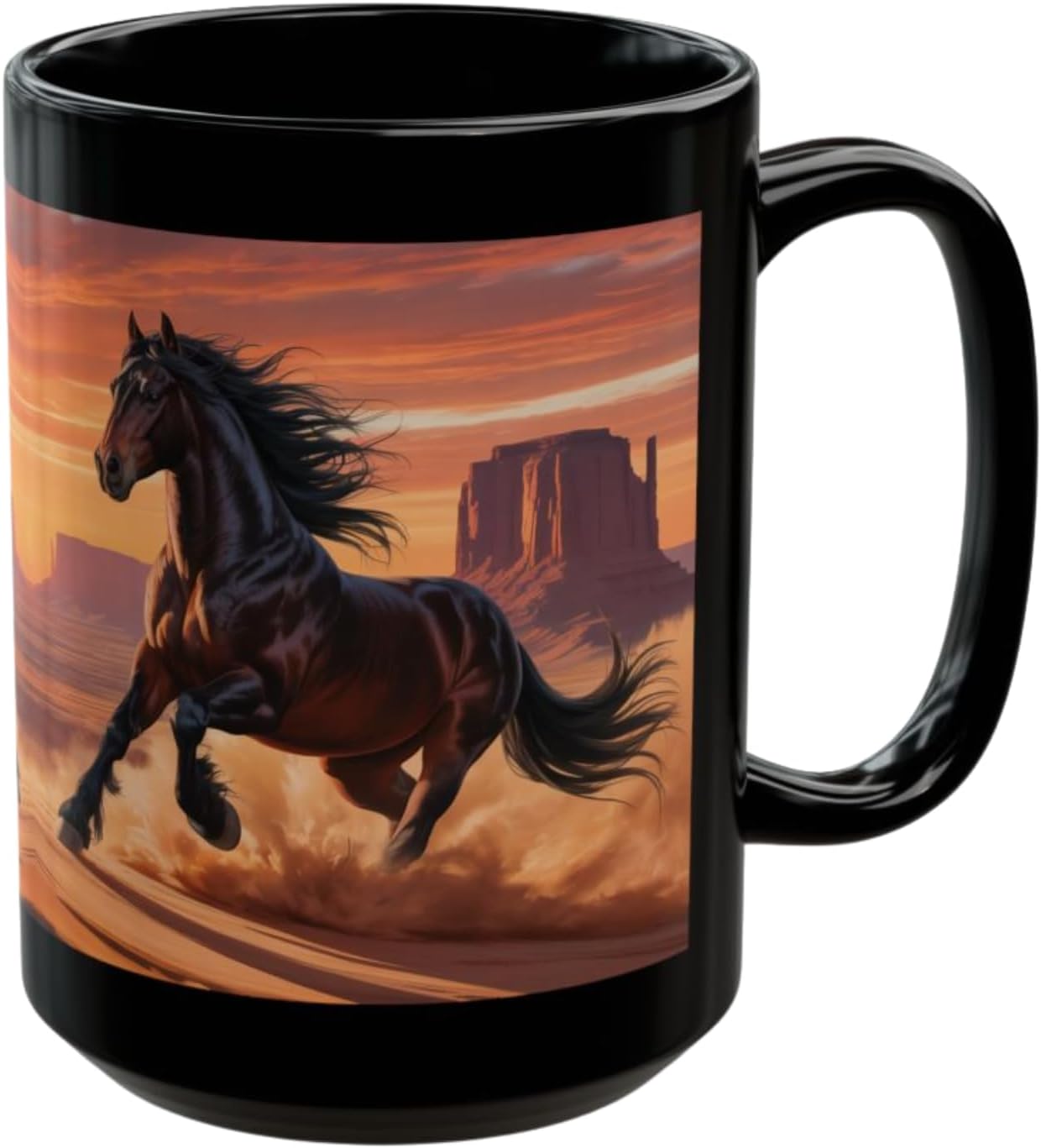 Horse Coffee Mug – Canyon Stallion Ceramic 15oz Western Desert Horse Mug