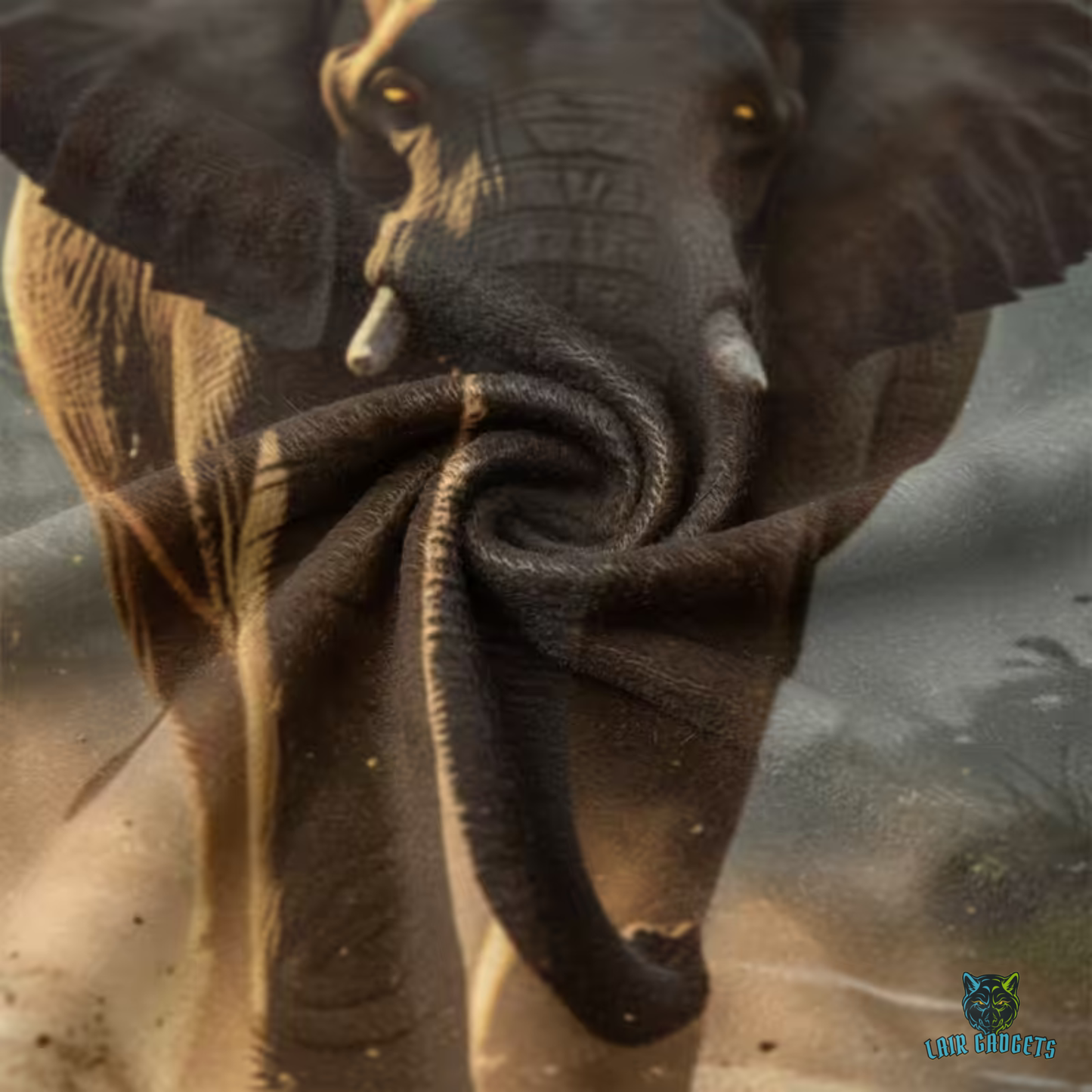 Elephant Throw Blanket 60x80 – Safari Wildlife Plush Blanket for Couch Bed Sofa – Luxury Jungle Decor – Jungle Majesty by Lair Gadgets