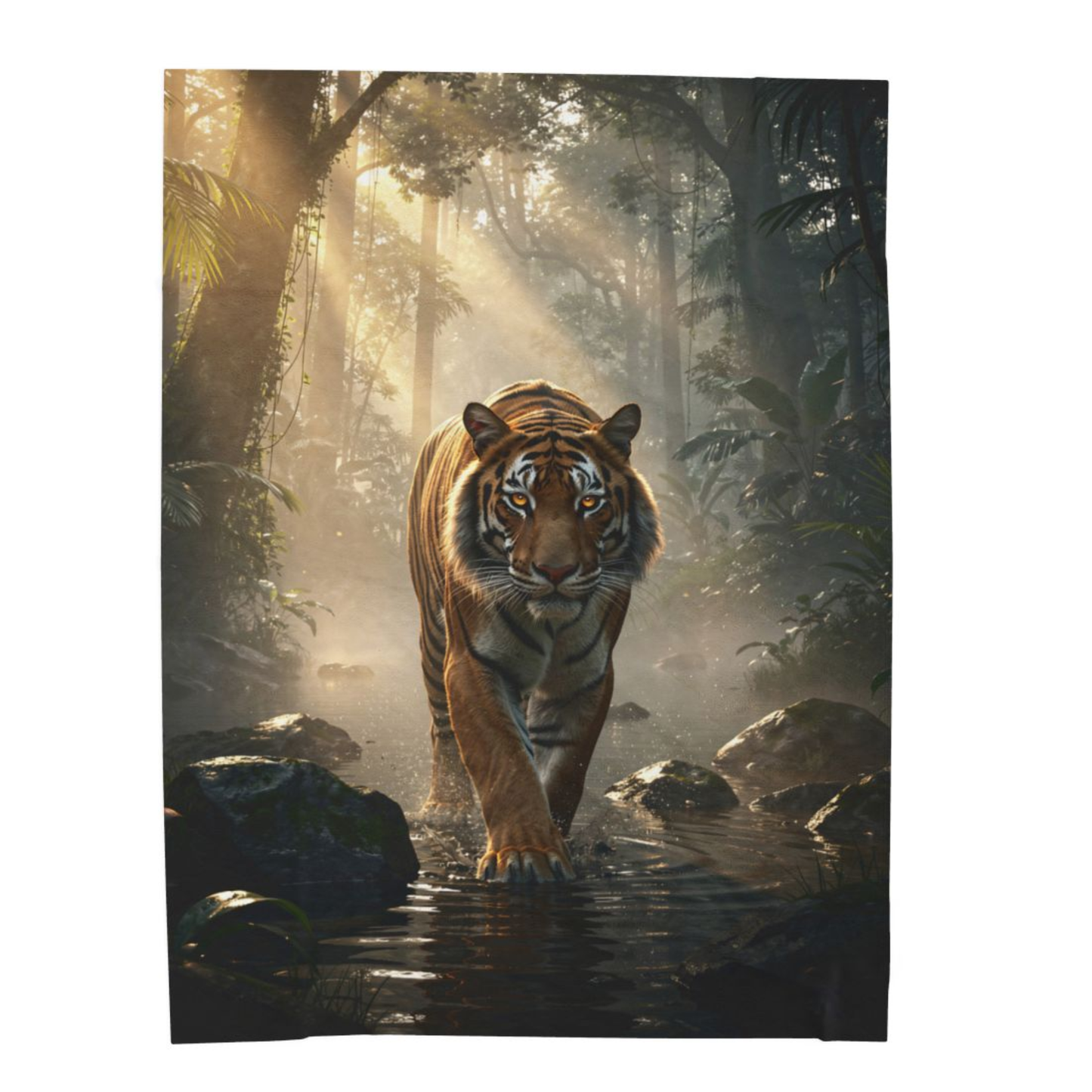 Tiger Throw Blanket 60x80 – Safari Wildlife Plush Blanket for Couch Bed Sofa – Cinematic Jungle Decor – Jungle Apex by Lair Gadgets