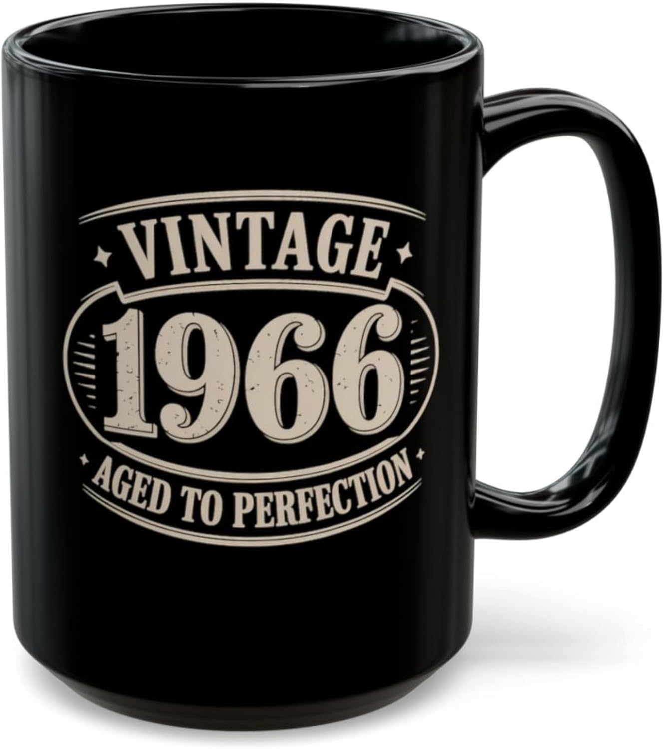 60th Birthday Coffee Mug Vintage 1966 Aged to Perfection Ceramic Mug 15oz Birthday Gift