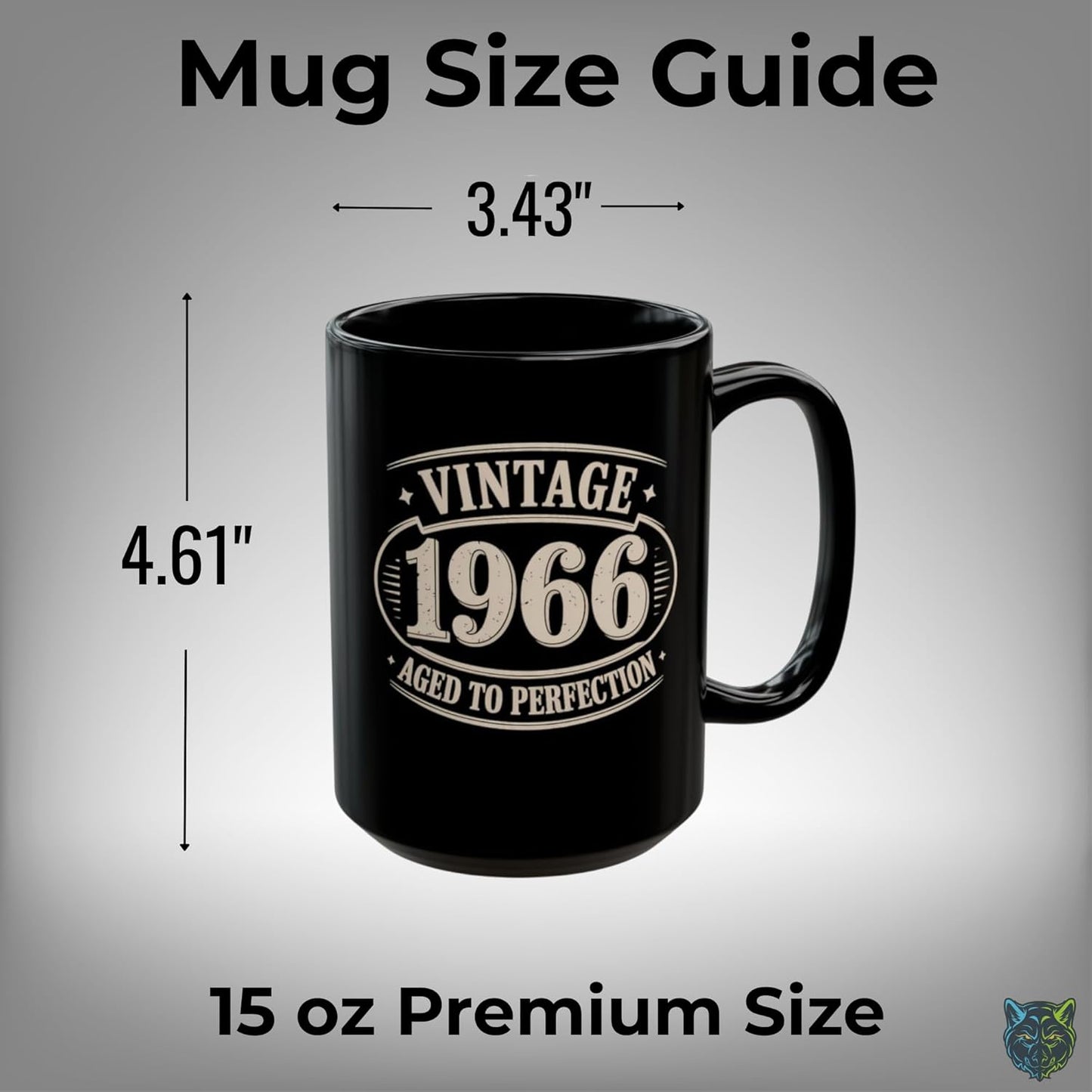 60th Birthday Coffee Mug Vintage 1966 Aged to Perfection Ceramic Mug 15oz Birthday Gift