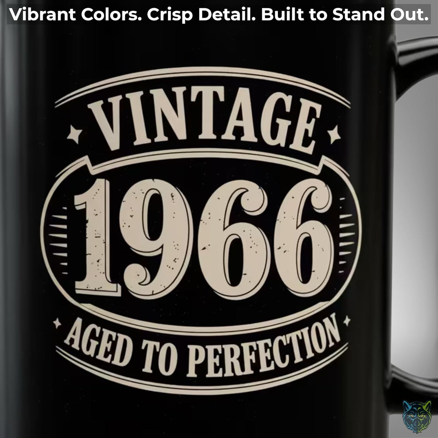 60th Birthday Coffee Mug Vintage 1966 Aged to Perfection Ceramic Mug 15oz Birthday Gift