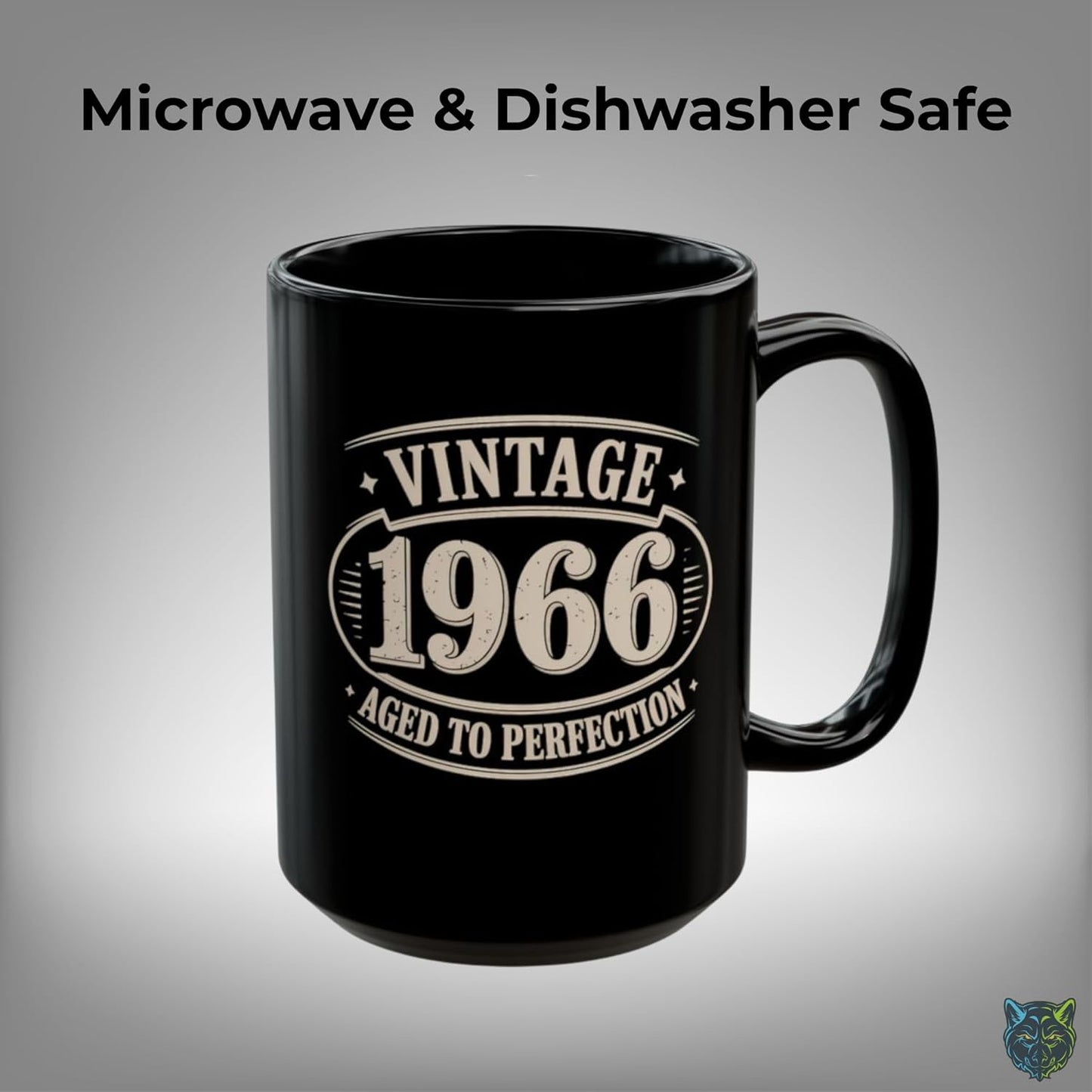 60th Birthday Coffee Mug Vintage 1966 Aged to Perfection Ceramic Mug 15oz Birthday Gift