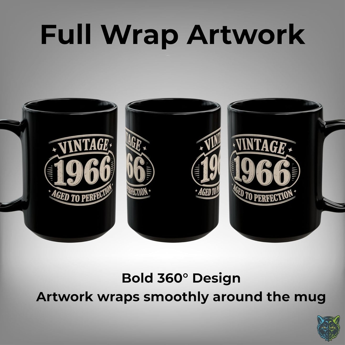 60th Birthday Coffee Mug Vintage 1966 Aged to Perfection Ceramic Mug 15oz Birthday Gift