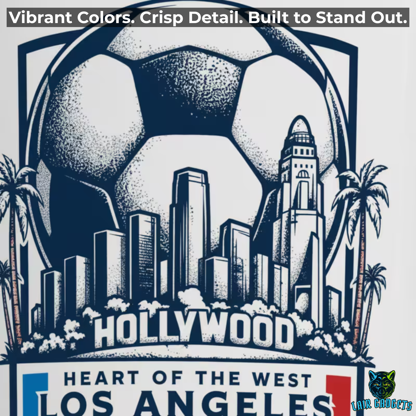 Los Angeles Soccer Mug – Heart of the West 2026 Host City Coffee Mug for Soccer Fans – 15oz – by Lair Gadgets