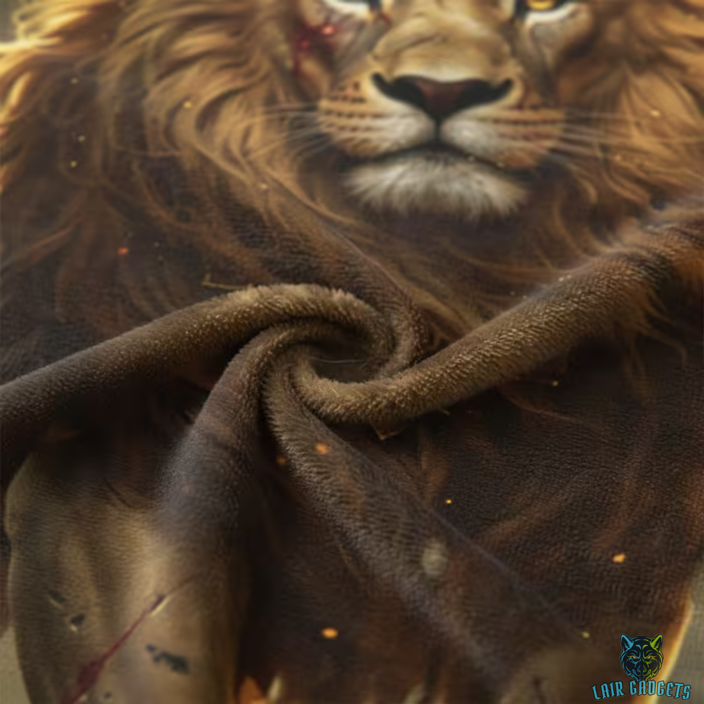 Lion Throw Blanket 60x80 – Plush Wildlife Blanket for Couch Bed Sofa – Majestic Lion Decor – Crown of Dominion by Lair Gadgets