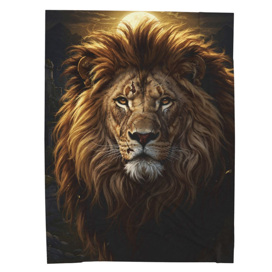 Lion Throw Blanket 60x80 – Plush Wildlife Blanket for Couch Bed Sofa – Majestic Lion Portrait Decor – Sovereign Mane by Lair Gadgets