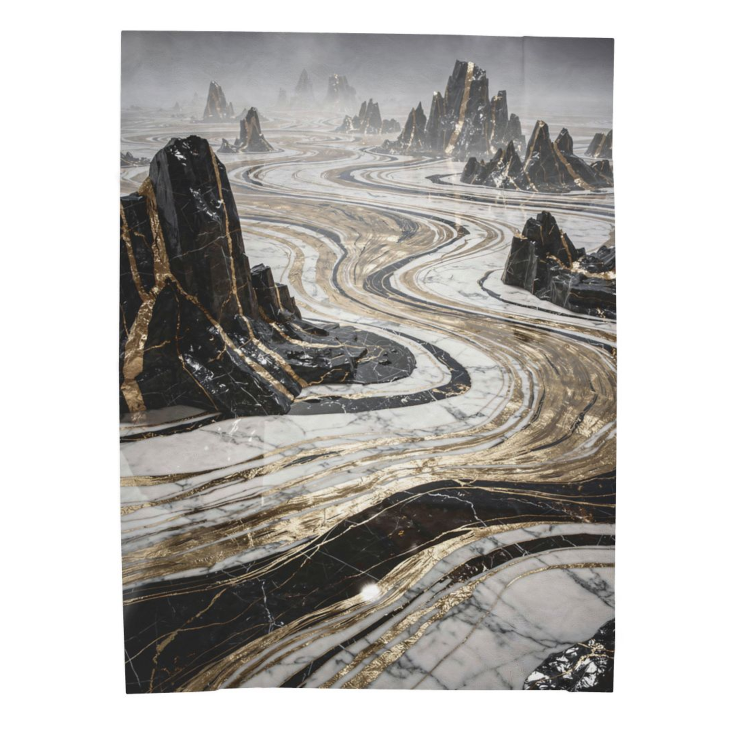 Abstract Marble Throw Blanket Black Gold Luxury Decor Blanket Modern Contemporary Home Accent Soft Plush Couch Throw by Lair Gadgets