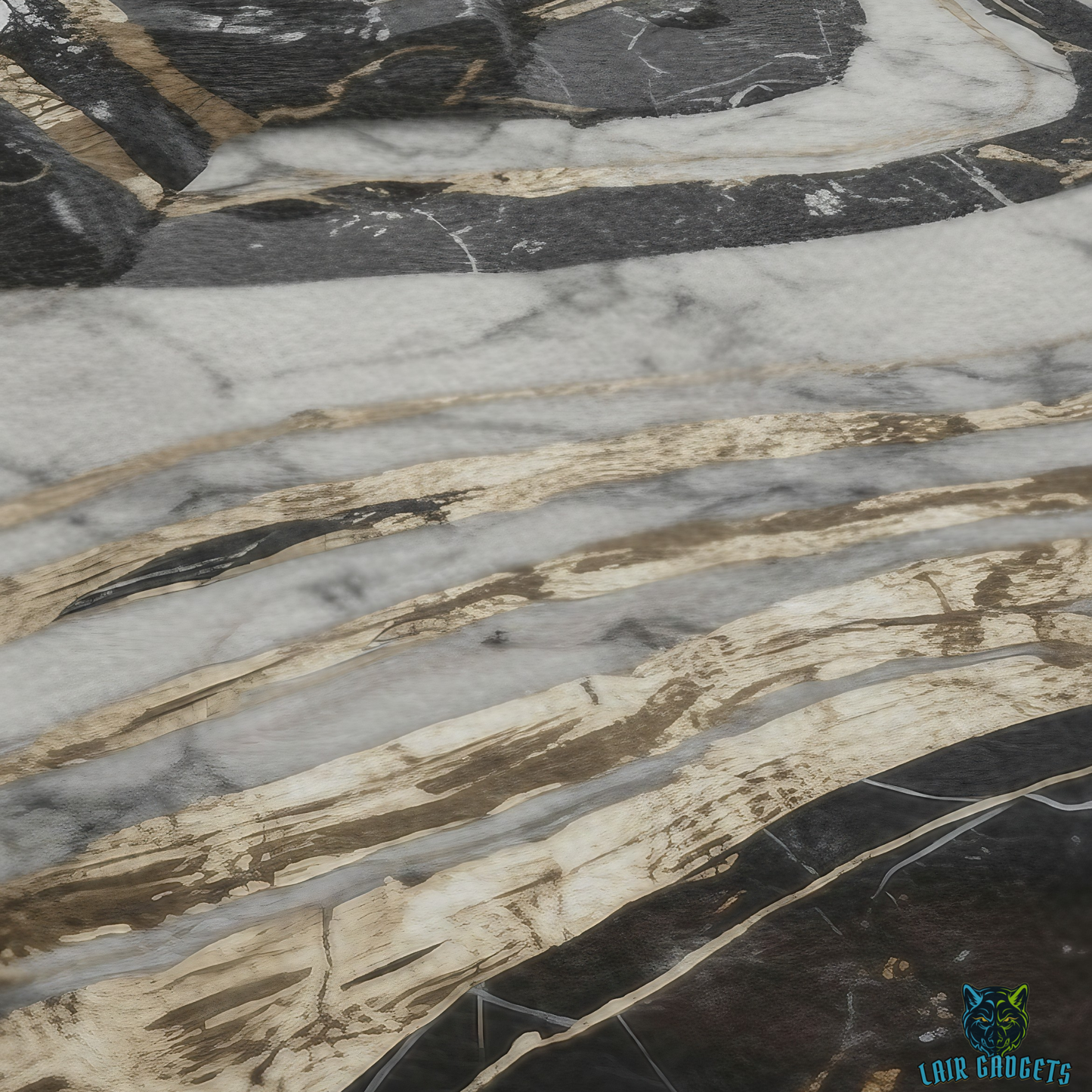 Abstract Marble Throw Blanket Black Gold Luxury Decor Blanket Modern Contemporary Home Accent Soft Plush Couch Throw by Lair Gadgets
