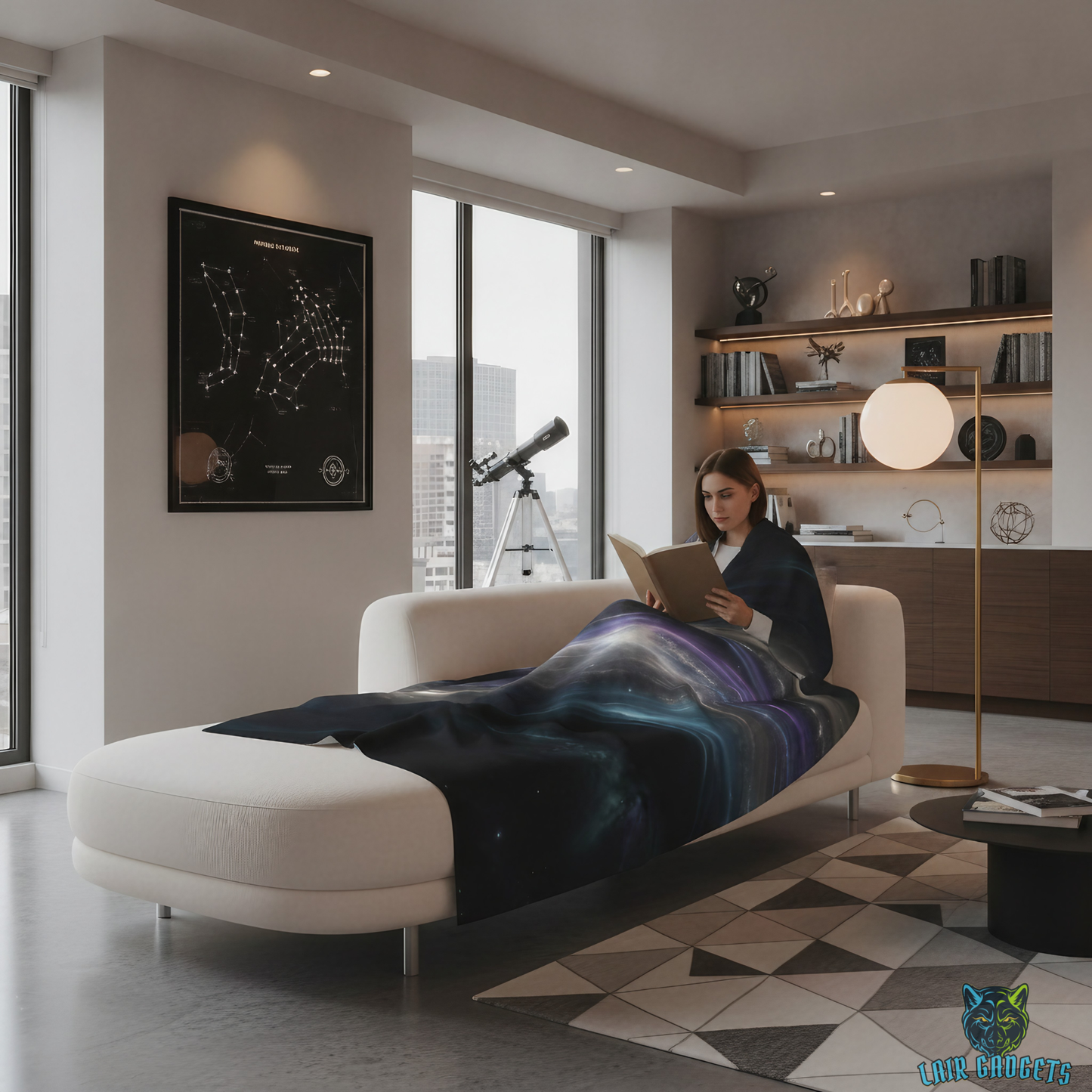 Galaxy Throw Blanket Space Nebula Cosmic Stars Blanket Celestial Decor Soft Plush Couch Throw by Lair Gadgets