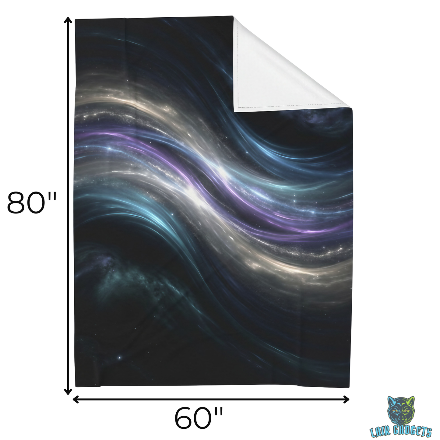 Galaxy Throw Blanket Space Nebula Cosmic Stars Blanket Celestial Decor Soft Plush Couch Throw by Lair Gadgets