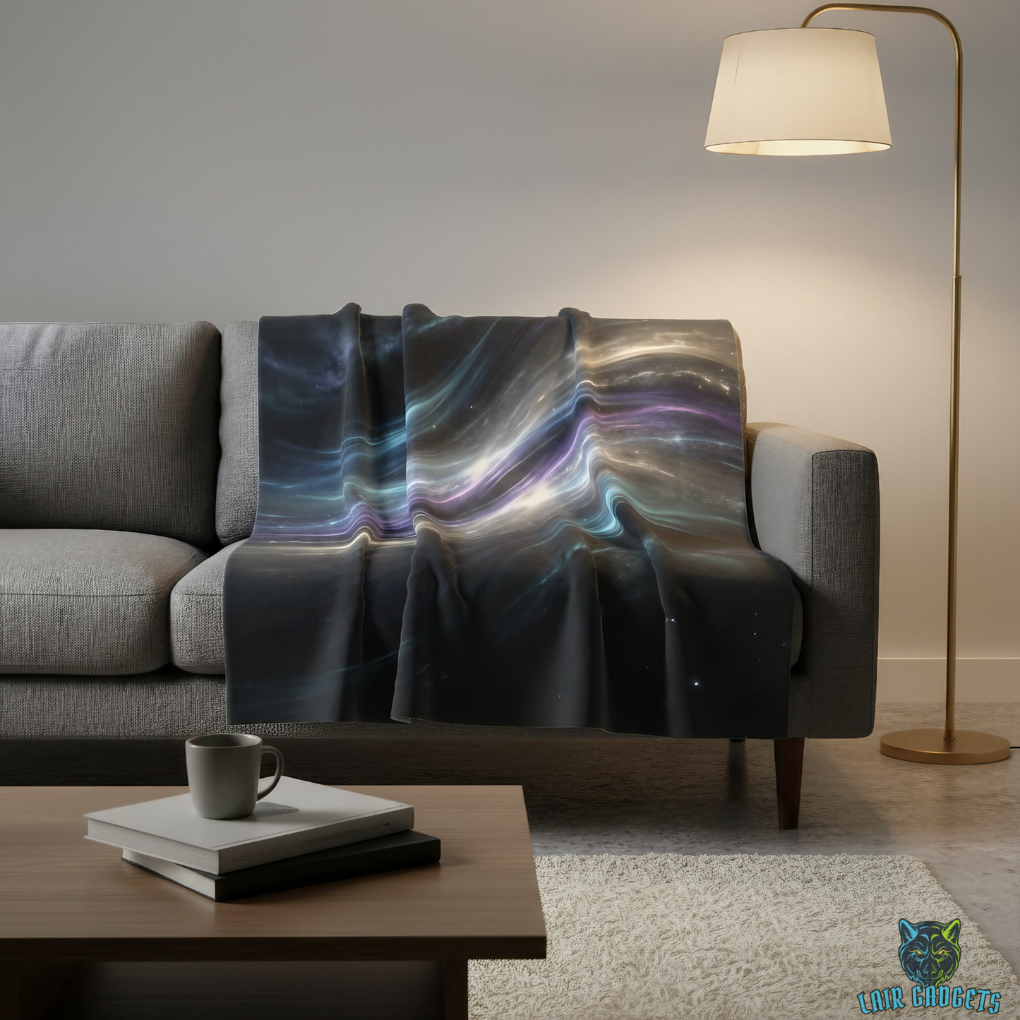 Galaxy Throw Blanket Space Nebula Cosmic Stars Blanket Celestial Decor Soft Plush Couch Throw by Lair Gadgets