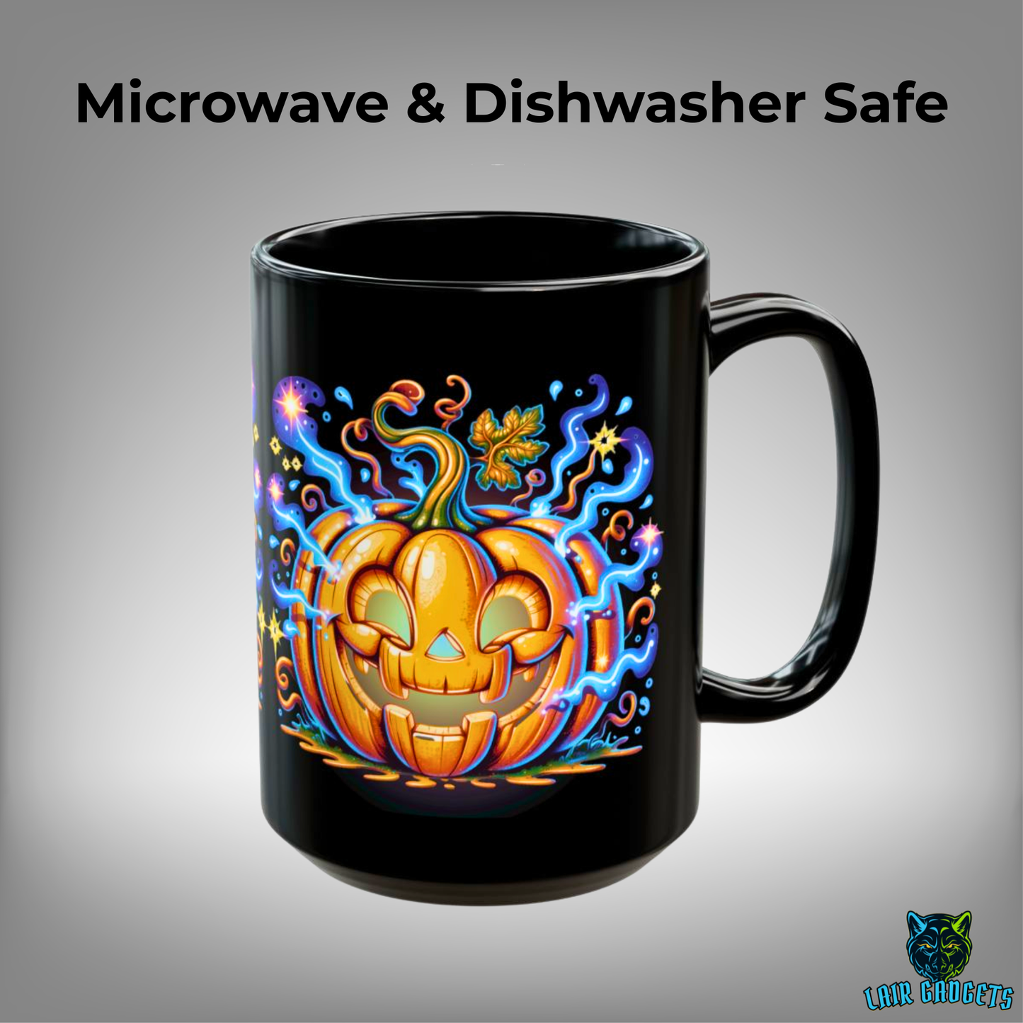 Jack O Lantern Mug Cute Halloween Pumpkin Design 15oz Ceramic