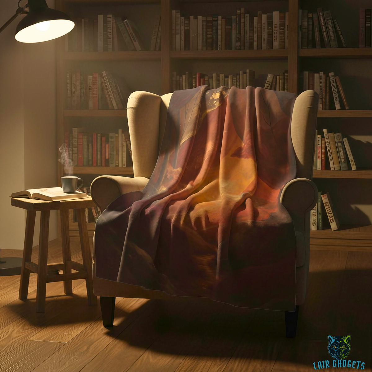 Mystical Forest Canyon Plush Throw Blanket Cinematic Fantasy Decor