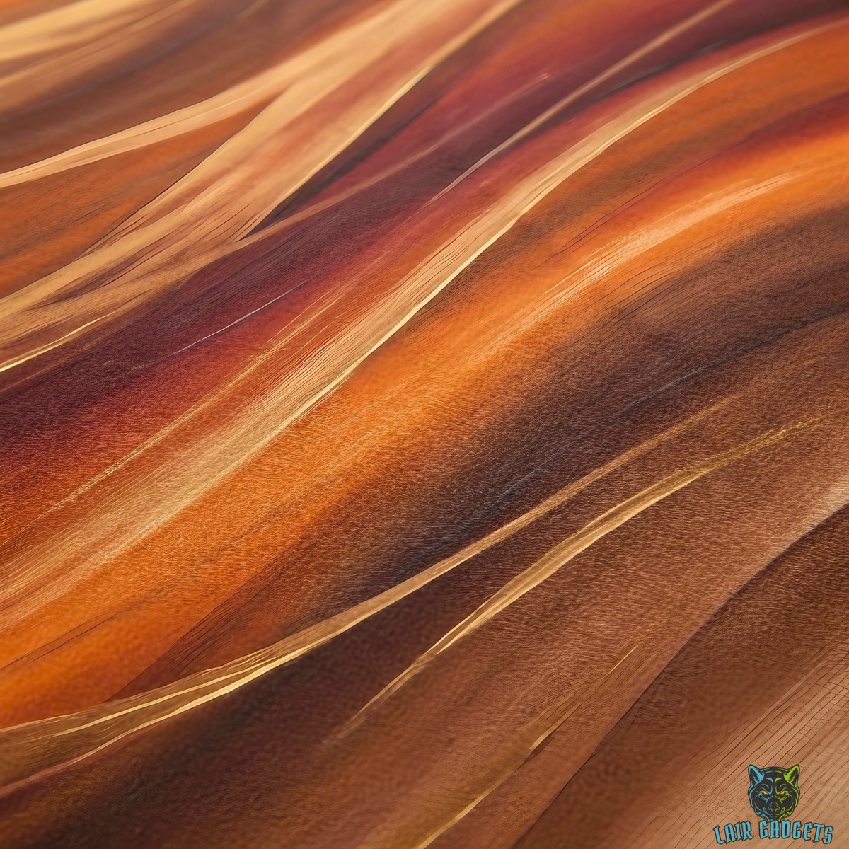 Abstract Rust Copper Wave Plush Throw Blanket Modern Art Decor