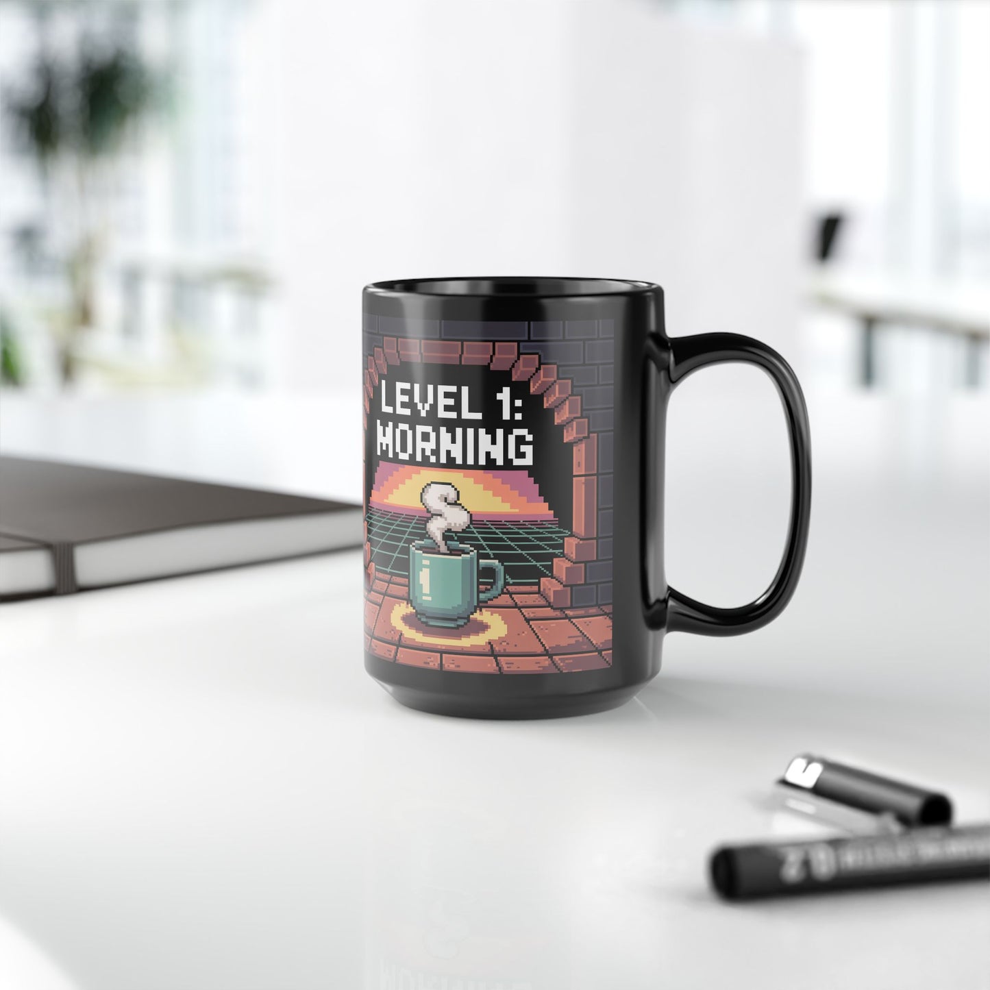 Retro Gaming Level 1 Morning Mug, Video Game Mug, Gift for Gamers, Coffee Lovers, Geeky Home Decor, Gaming Accessory