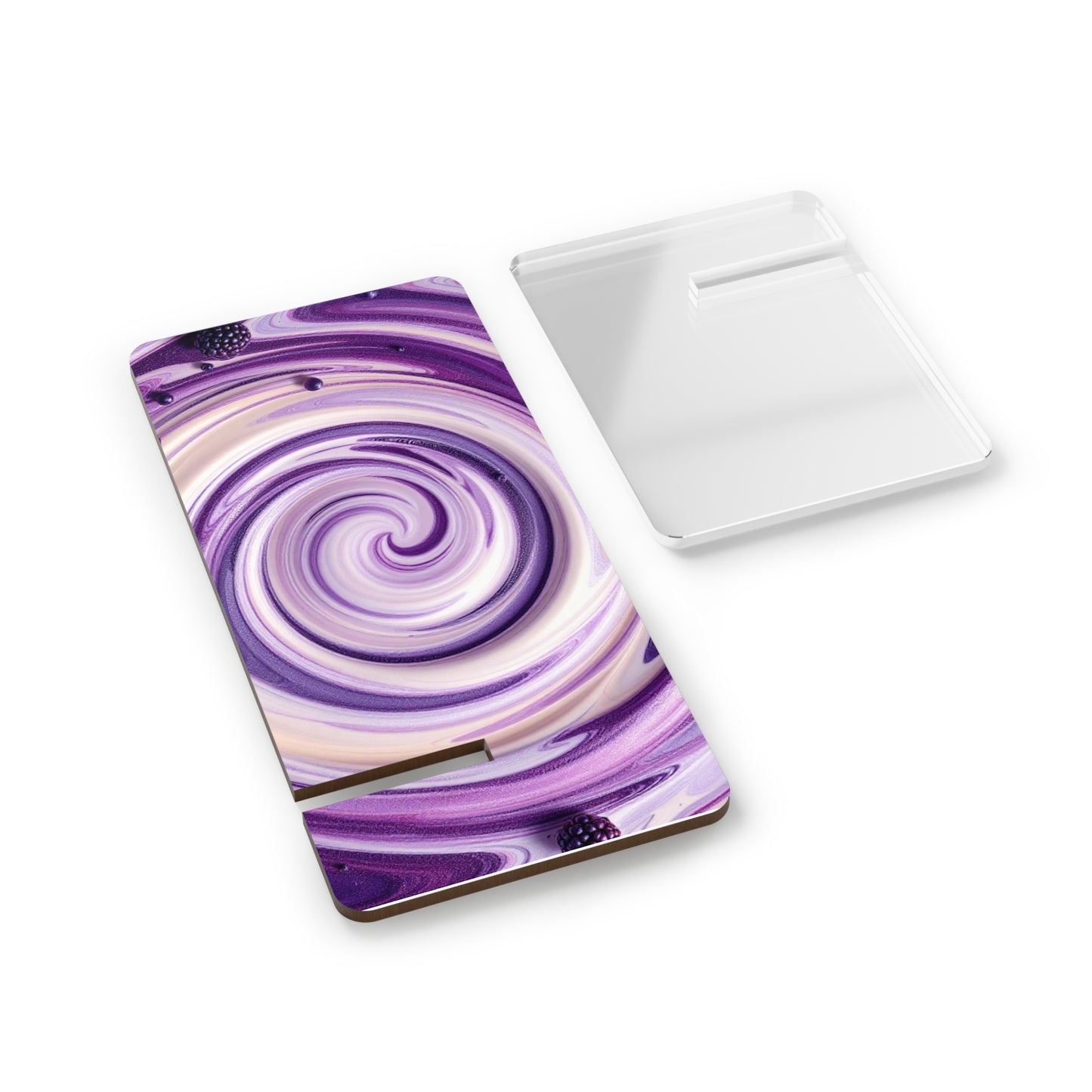 Vibrant Swirl Phone Stand - Eye-catching, functional mobile display holder ideal for hands-free use